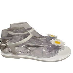 Katy Perry Collections Geli Daysi White Jelly Sandals with Daisy Accents